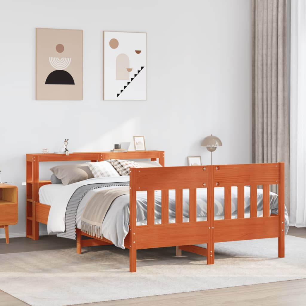 Bed Frame Without Mattress Solid Wood Pine
