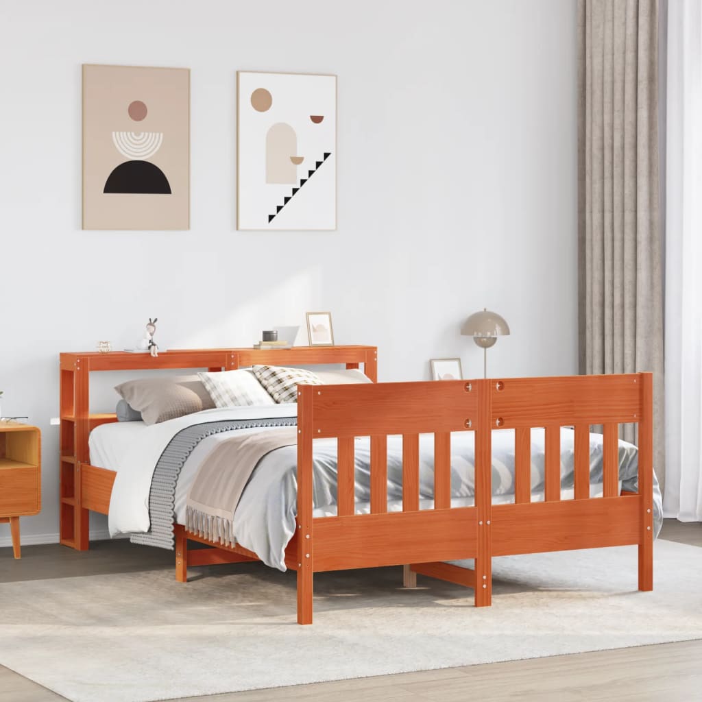 Bed Frame Without Mattress Solid Wood Pine