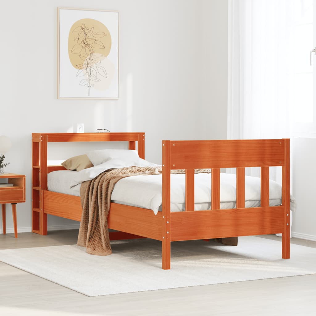 Bed Frame Without Mattress Solid Wood Pine