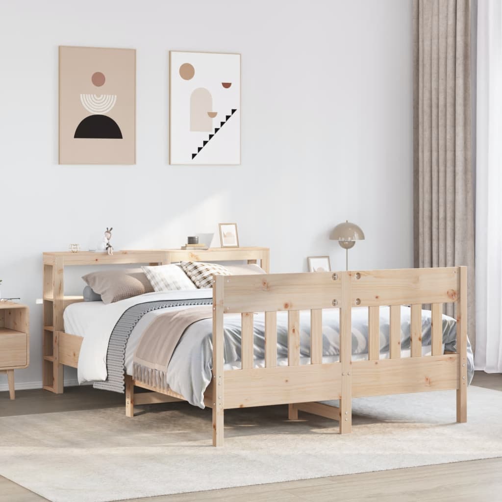 Bed Frame Without Mattress Solid Wood Pine
