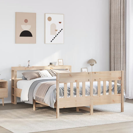 Bed Frame Without Mattress Solid Wood Pine