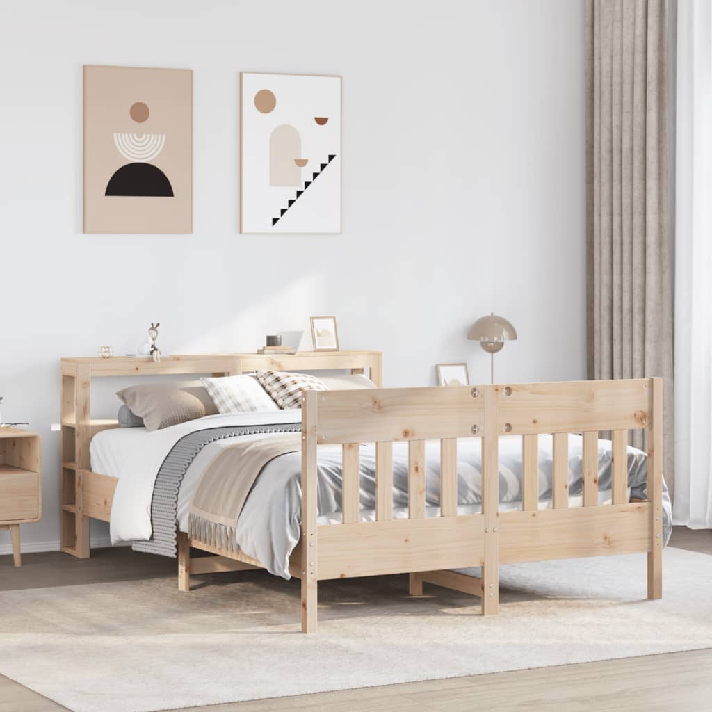 Bed Frame Without Mattress Solid Wood Pine
