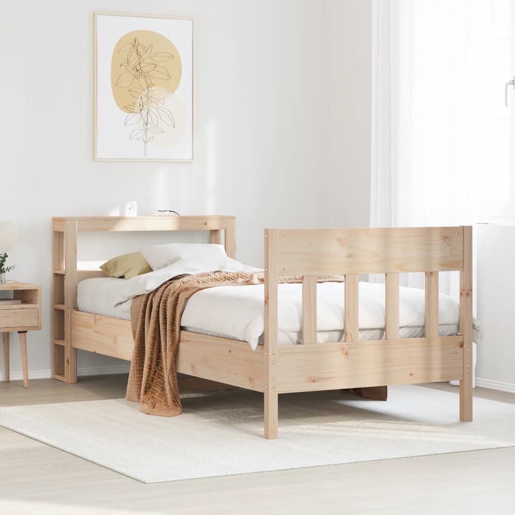 Bed Frame Without Mattress Solid Wood Pine