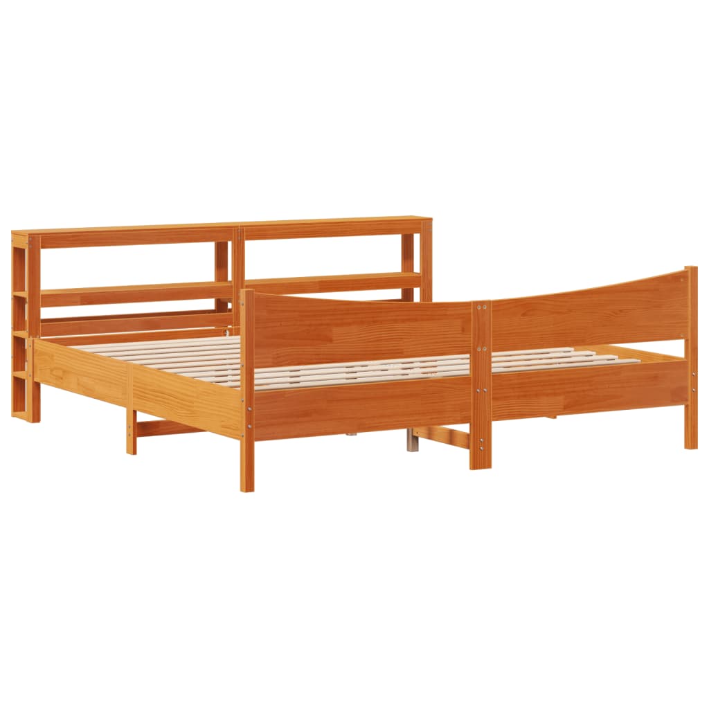 Bed Frame With Headboard Solid Wood Pine