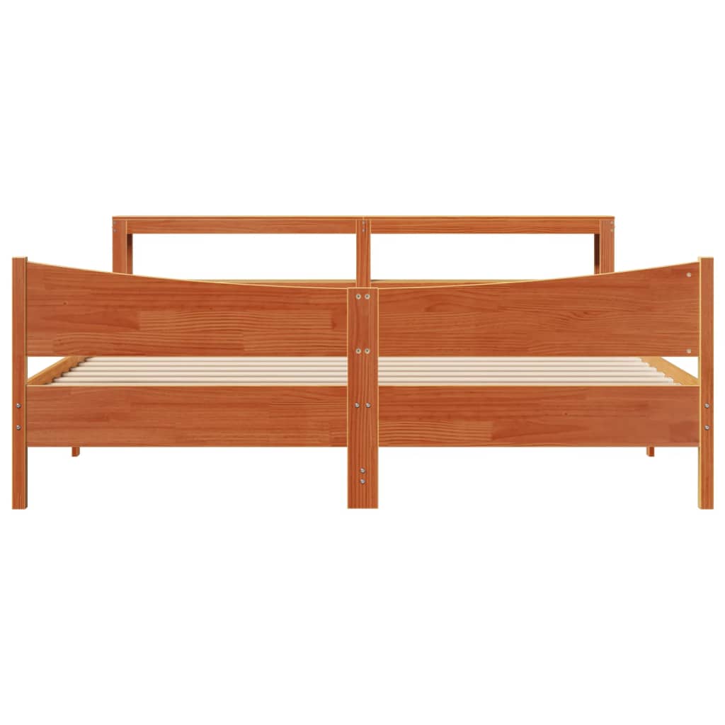 Bed Frame With Headboard Solid Wood Pine