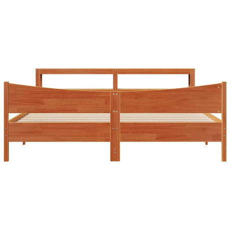 Bed Frame With Headboard Solid Wood Pine