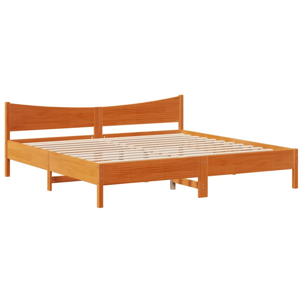 Bed Frame With Headboard Solid Wood Pine