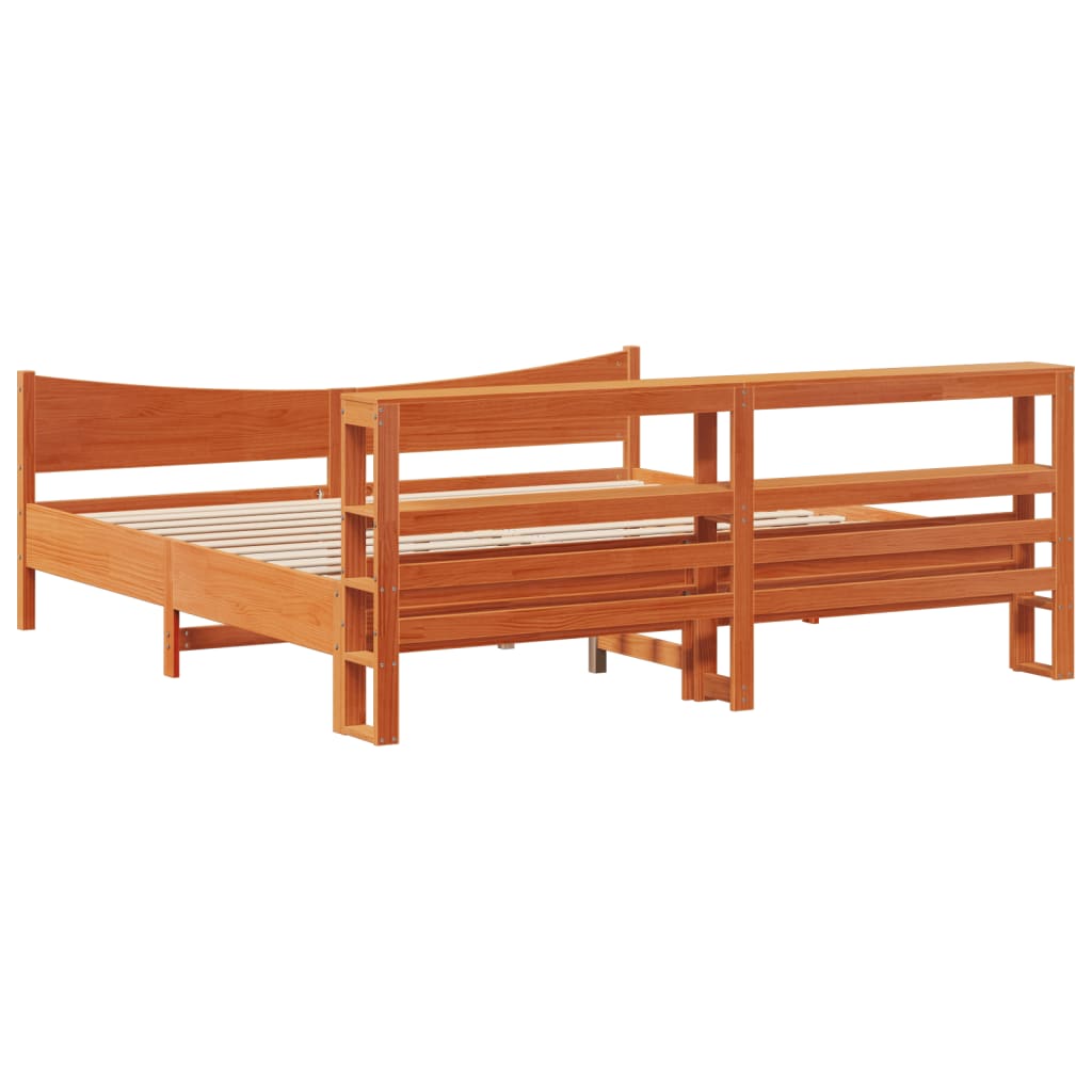 Bed Frame With Headboard Solid Wood Pine