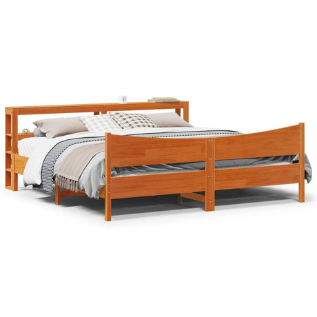 Bed Frame With Headboard Solid Wood Pine