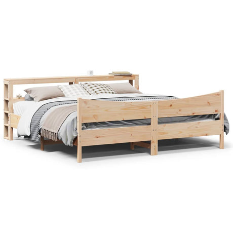 Bed Frame With Headboard Solid Wood Pine