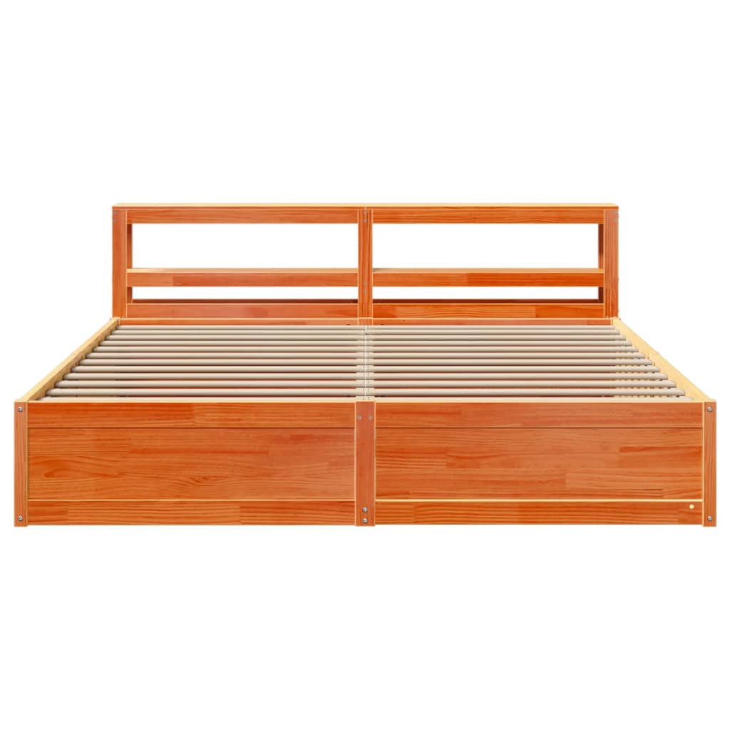 Bed Frame With Headboard Super King Solid Wood Pine