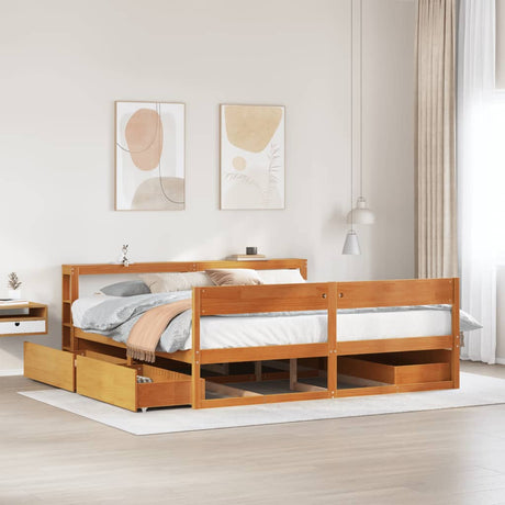 Bed Frame Without Mattress Solid Wood Pine