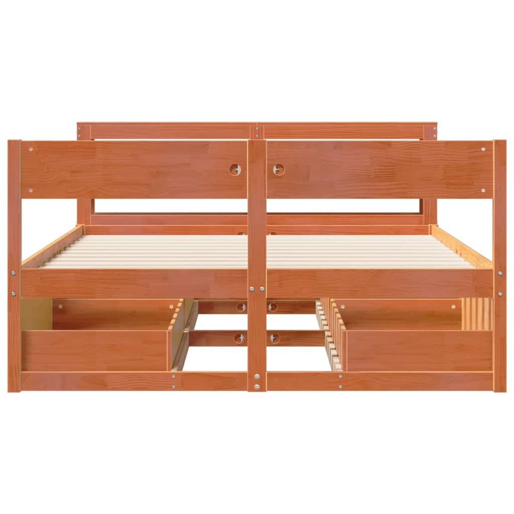 Bed Frame Without Mattress Solid Wood Pine