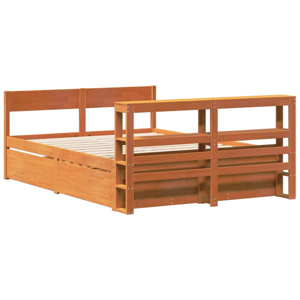 Bed Frame Without Mattress Solid Wood Pine