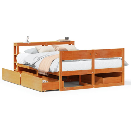 Bed Frame Without Mattress Solid Wood Pine