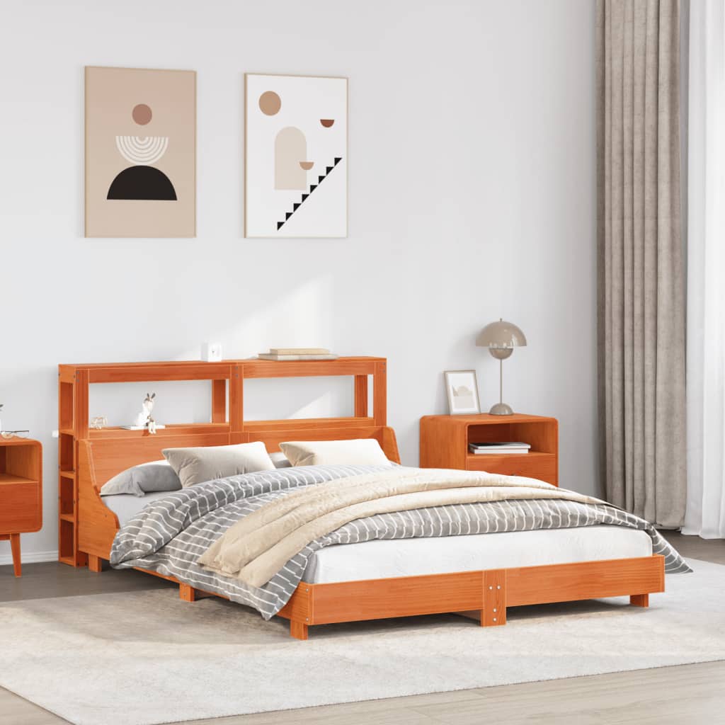 Bed Frame Without Mattress Solid Wood Pine