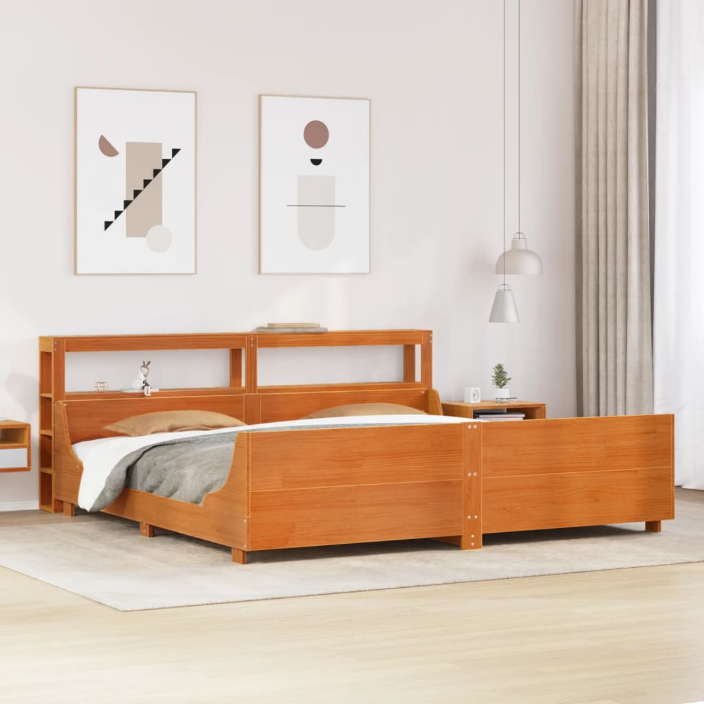 Bed Frame Without Mattress Super King Solid Wood Pine
