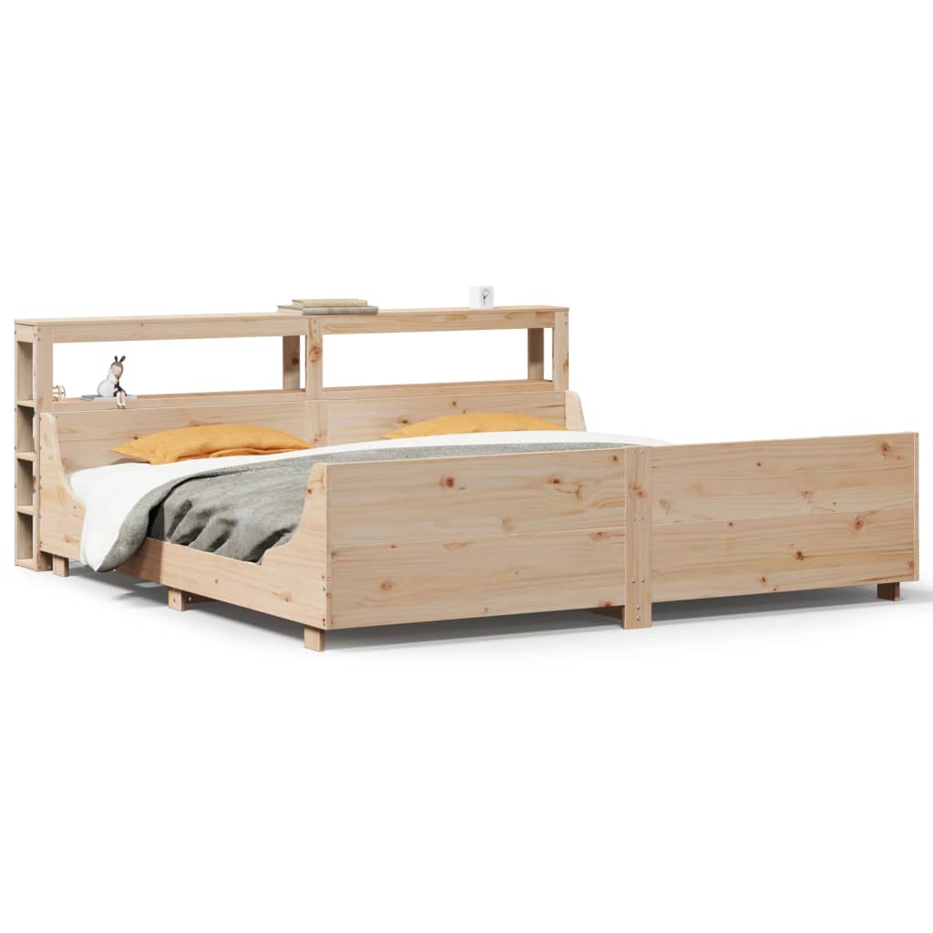 Bed Frame Without Mattress Super King Solid Wood Pine
