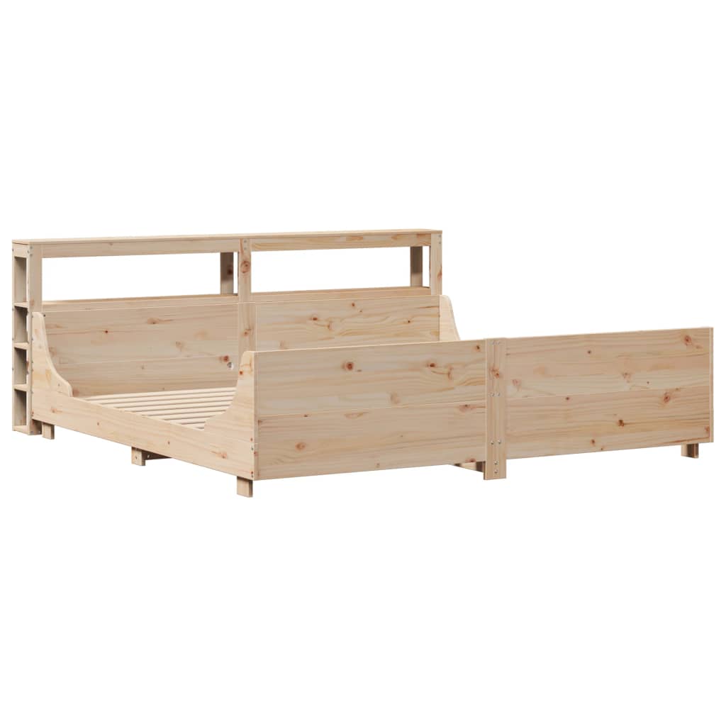 Bed Frame Without Mattress Super King Solid Wood Pine