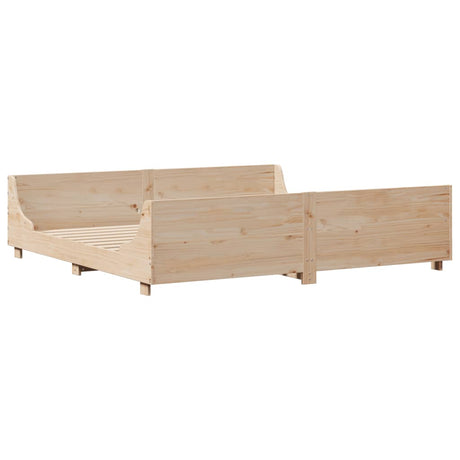 Bed Frame Without Mattress Super King Solid Wood Pine