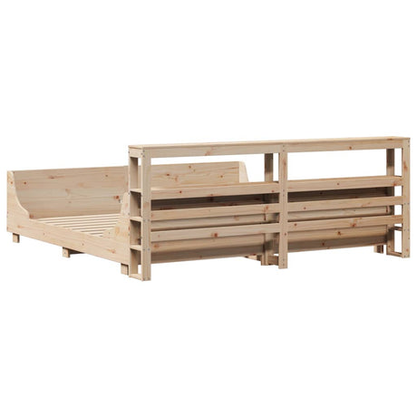 Bed Frame Without Mattress Super King Solid Wood Pine