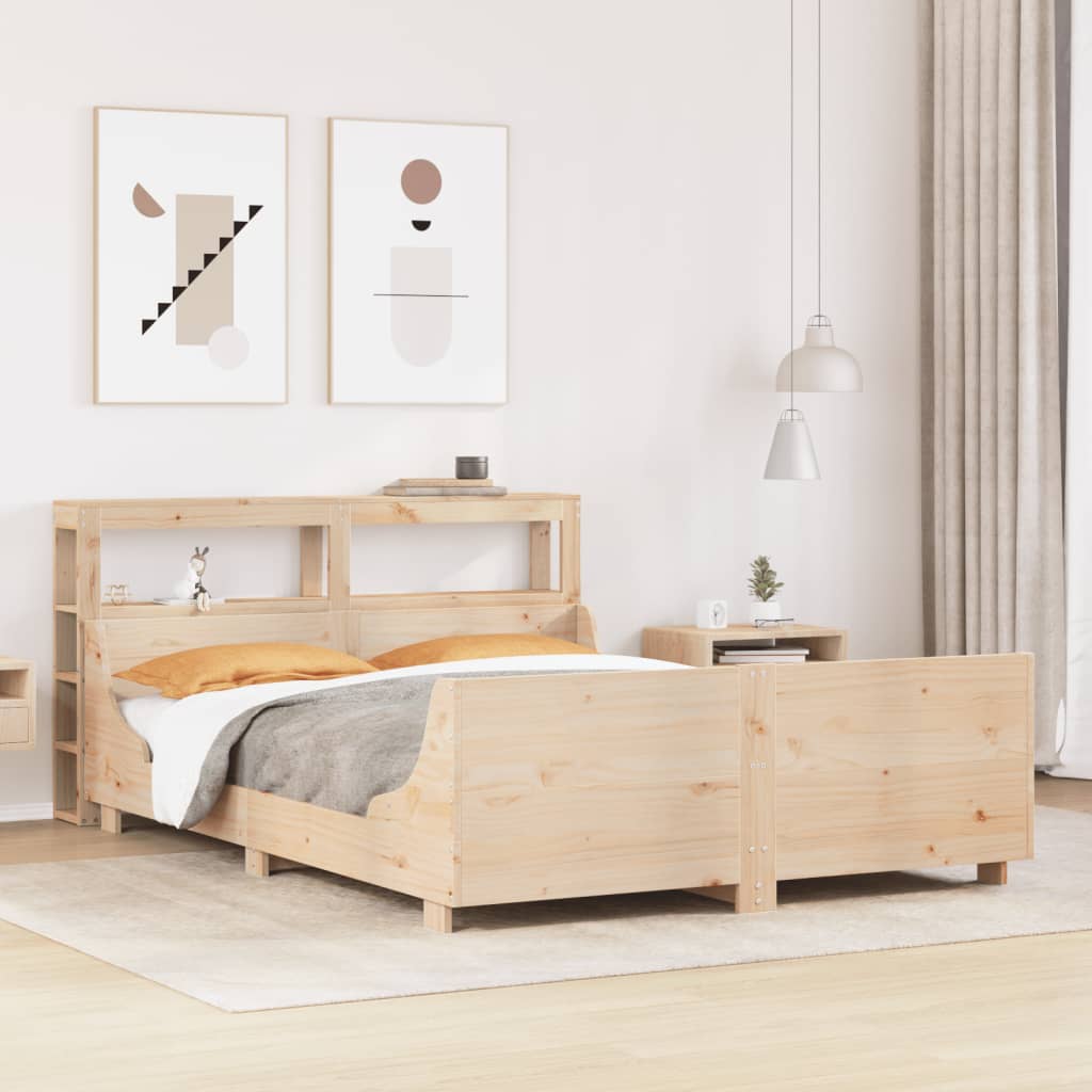Bed Frame Without Mattress Super King Solid Wood Pine