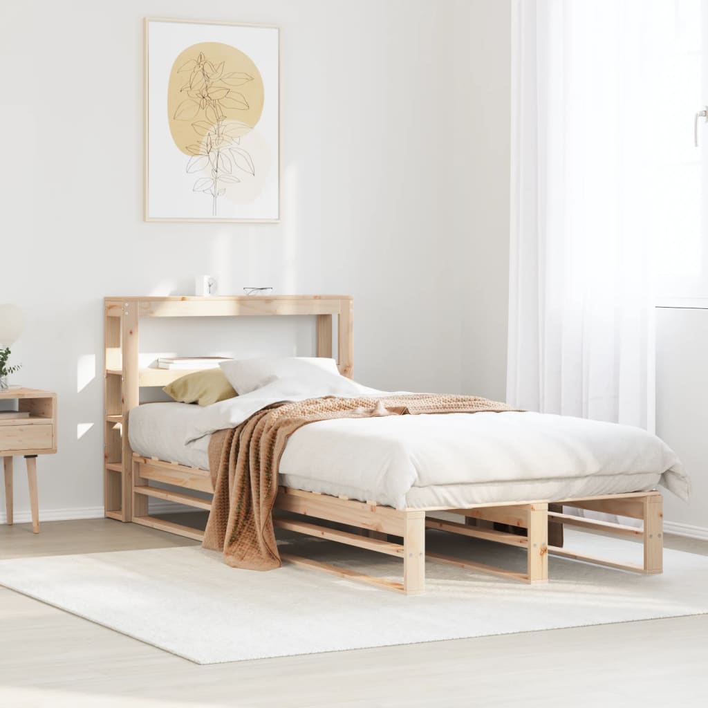 Bed Frame Without Mattress Solid Wood Pine