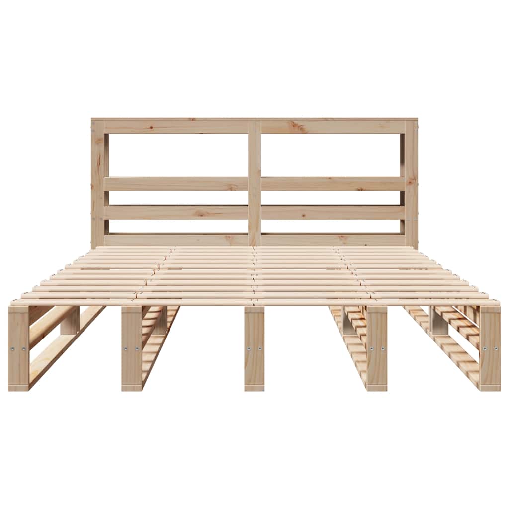 Bed Frame Without Mattress Solid Wood Pine