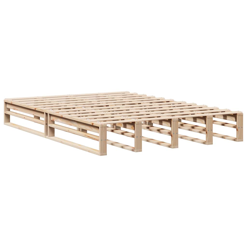 Bed Frame Without Mattress Solid Wood Pine