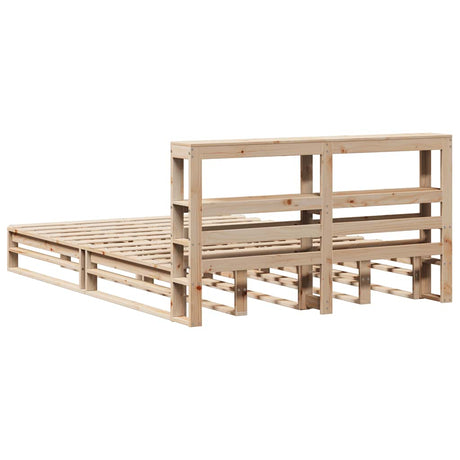 Bed Frame Without Mattress Solid Wood Pine