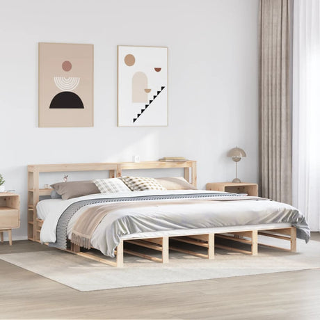 Bed Frame Without Mattress Solid Wood Pine