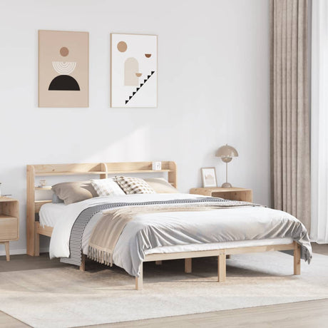 Bed Frame Without Mattress Solid Wood Pine