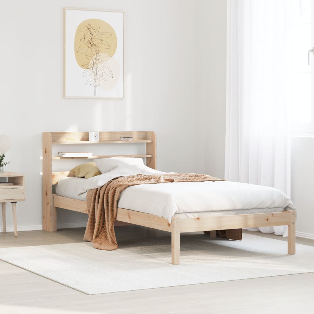 Bed Frame Without Mattress Solid Wood Pine