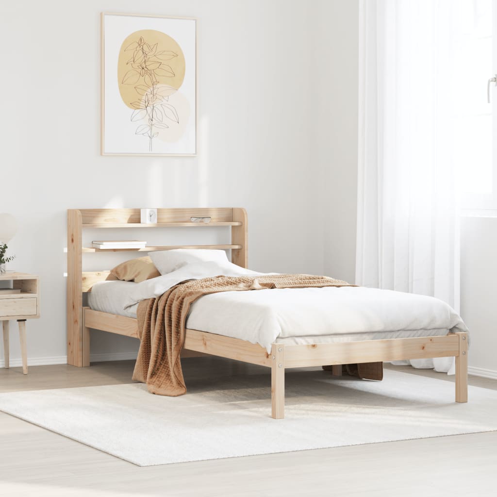 Bed Frame Without Mattress Solid Wood Pine