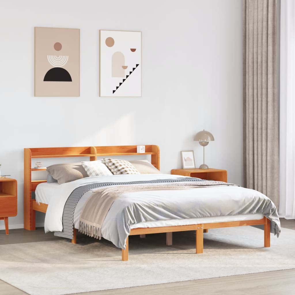 Bed Frame Without Mattress Solid Wood Pine