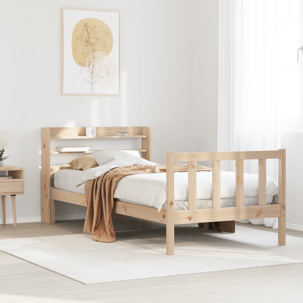 Bed Frame Without Mattress Small Double Solid Wood Pine