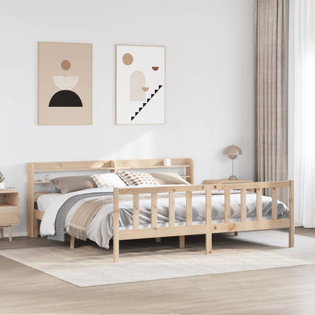Bed Frame Without Mattress Small Double Solid Wood Pine