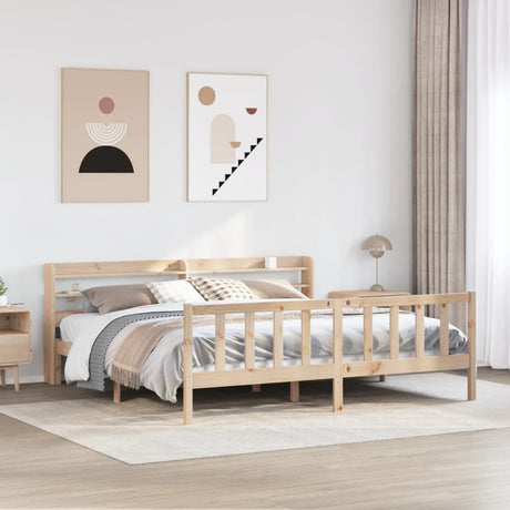 Bed Frame Without Mattress Small Double Solid Wood Pine