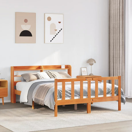 Bed Frame Without Mattress Small Double Solid Wood Pine