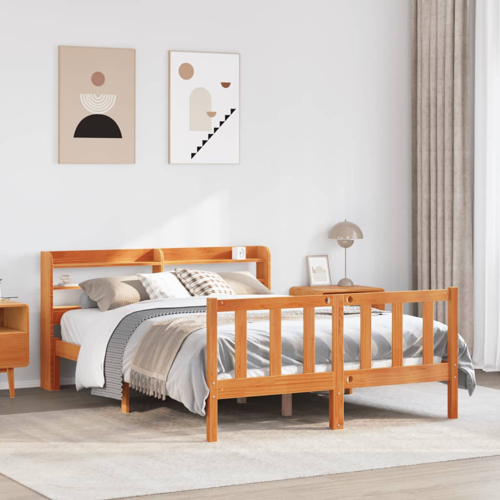 Bed Frame Without Mattress Small Double Solid Wood Pine