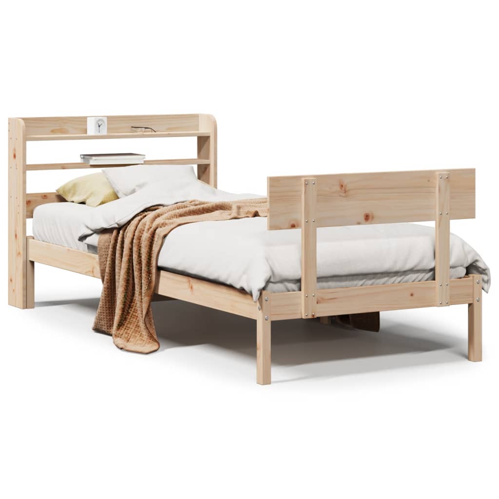 Bed Frame Without Mattress Single Solid Wood Pine