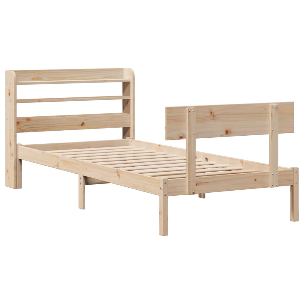 Bed Frame Without Mattress Single Solid Wood Pine