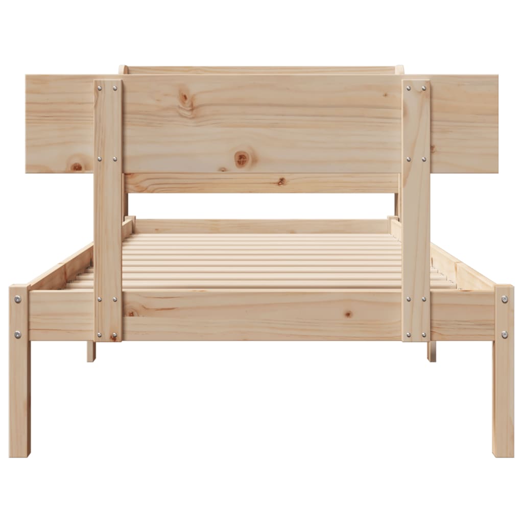 Bed Frame Without Mattress Single Solid Wood Pine