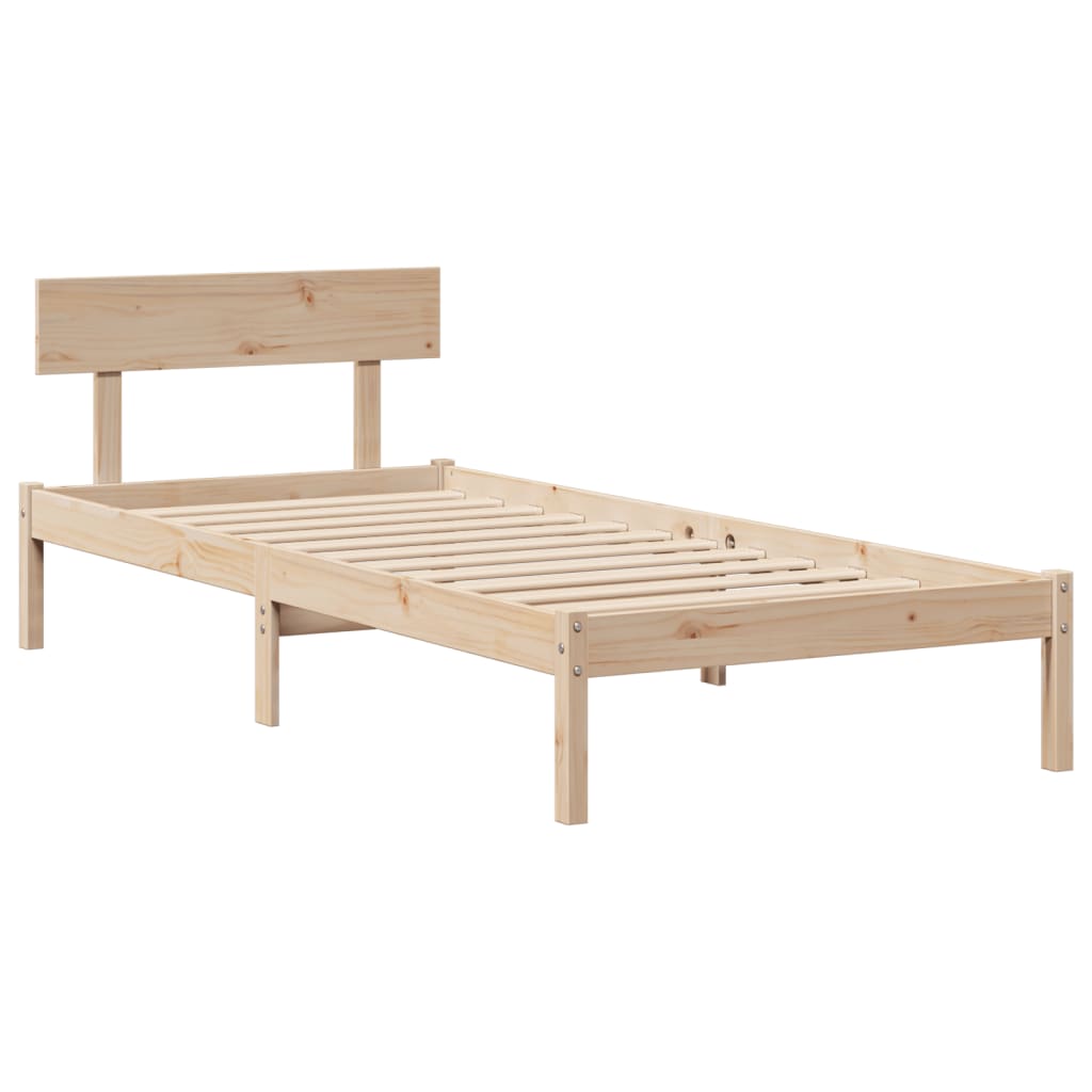 Bed Frame Without Mattress Single Solid Wood Pine
