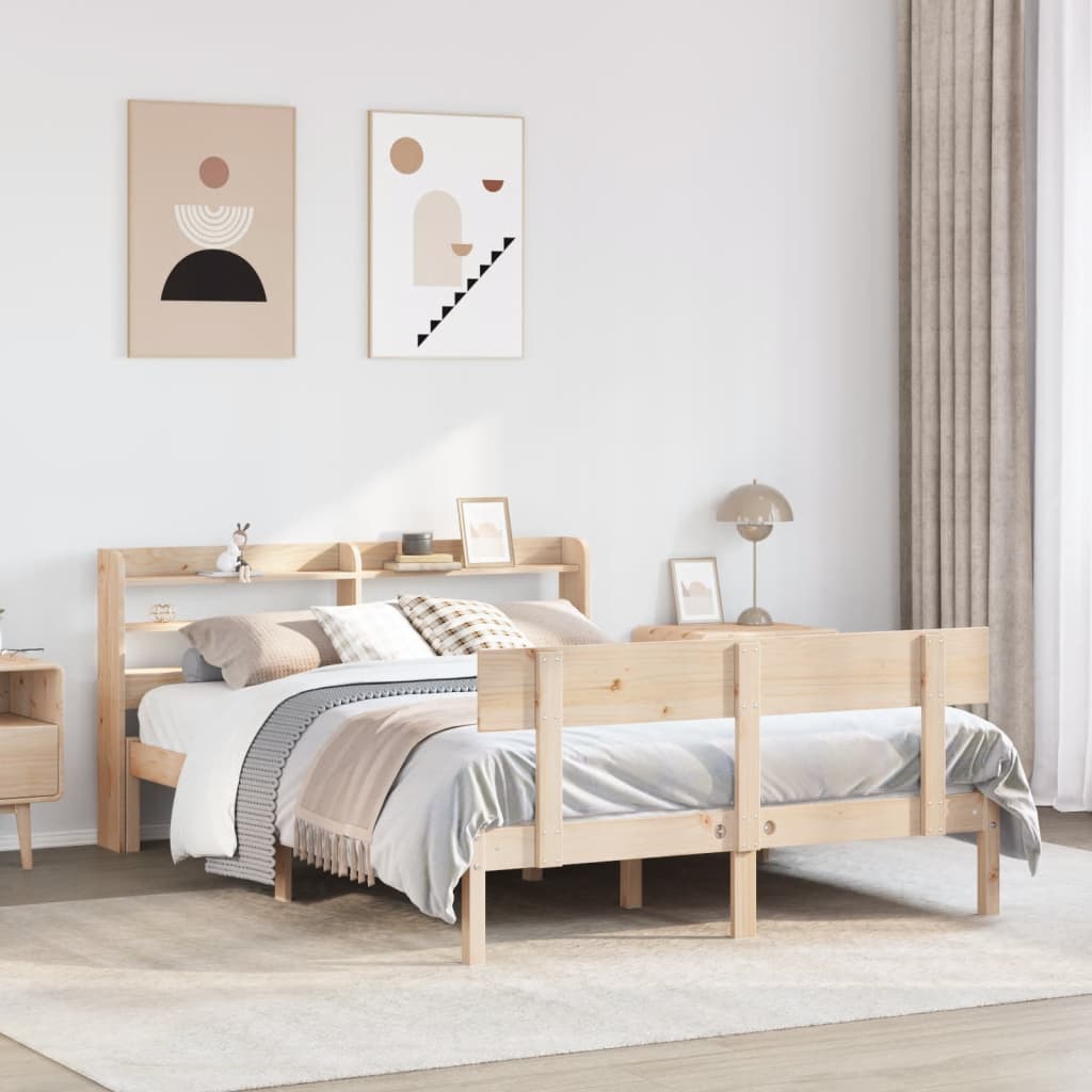 Bed Frame Without Mattress Single Solid Wood Pine