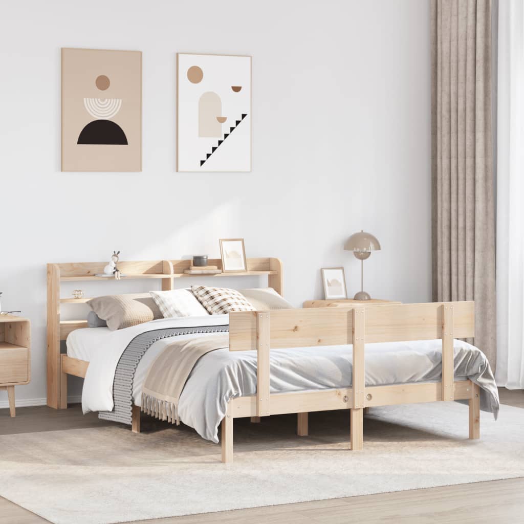 Bed Frame Without Mattress Single Solid Wood Pine