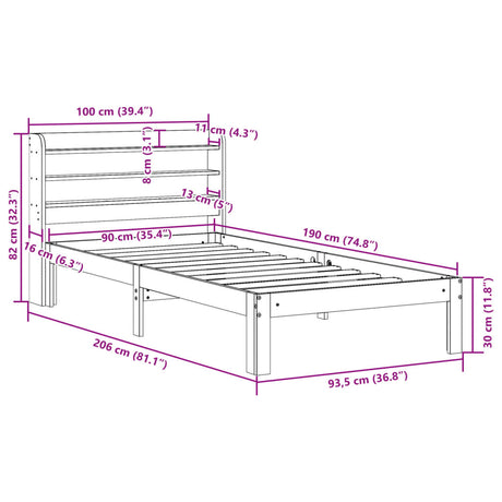 Bed Frame With Headboard Without Mattress Single