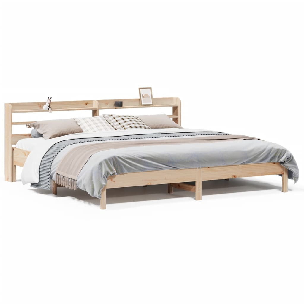 Bed Frame Without Mattress Solid Wood Pine