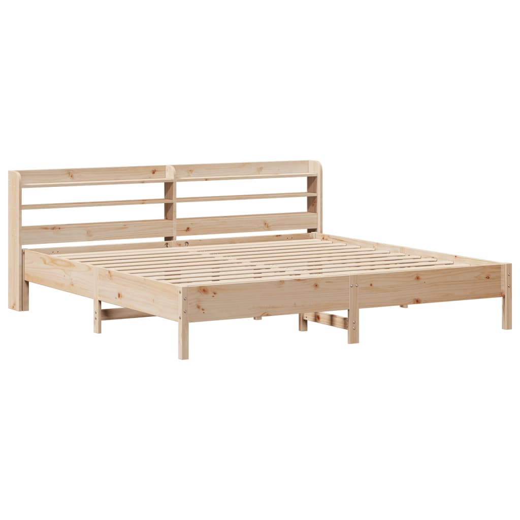 Bed Frame Without Mattress Solid Wood Pine