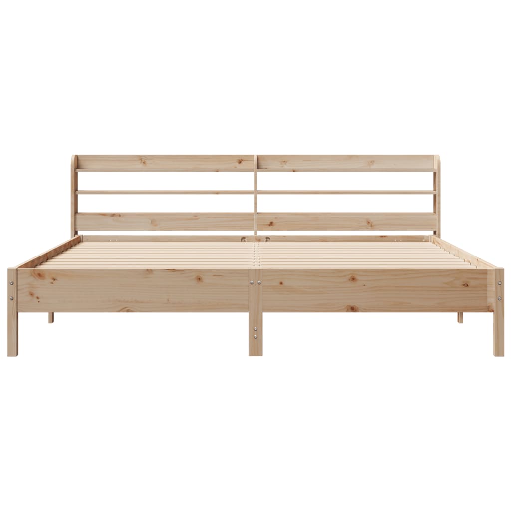 Bed Frame Without Mattress Solid Wood Pine
